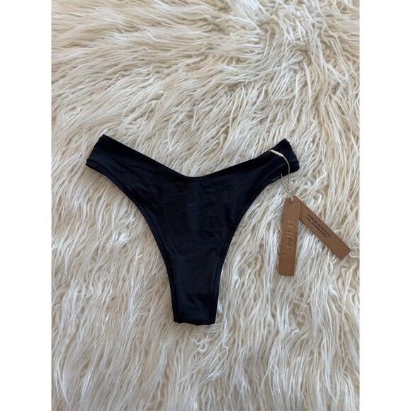 Skims Fits Everybody Dipped Front Thong Onyx Size Medium - Picture 2 of 7